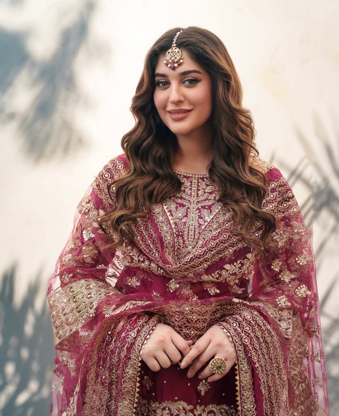 TABIR | 3 piece Luxury Embroidered silk Suit with LONG SHIRT | Wedding & Festive Wear