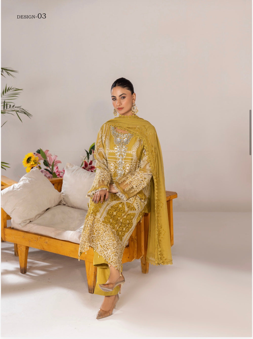 SONIYA | 3 piece heavy Embroidered Chiffon Suit