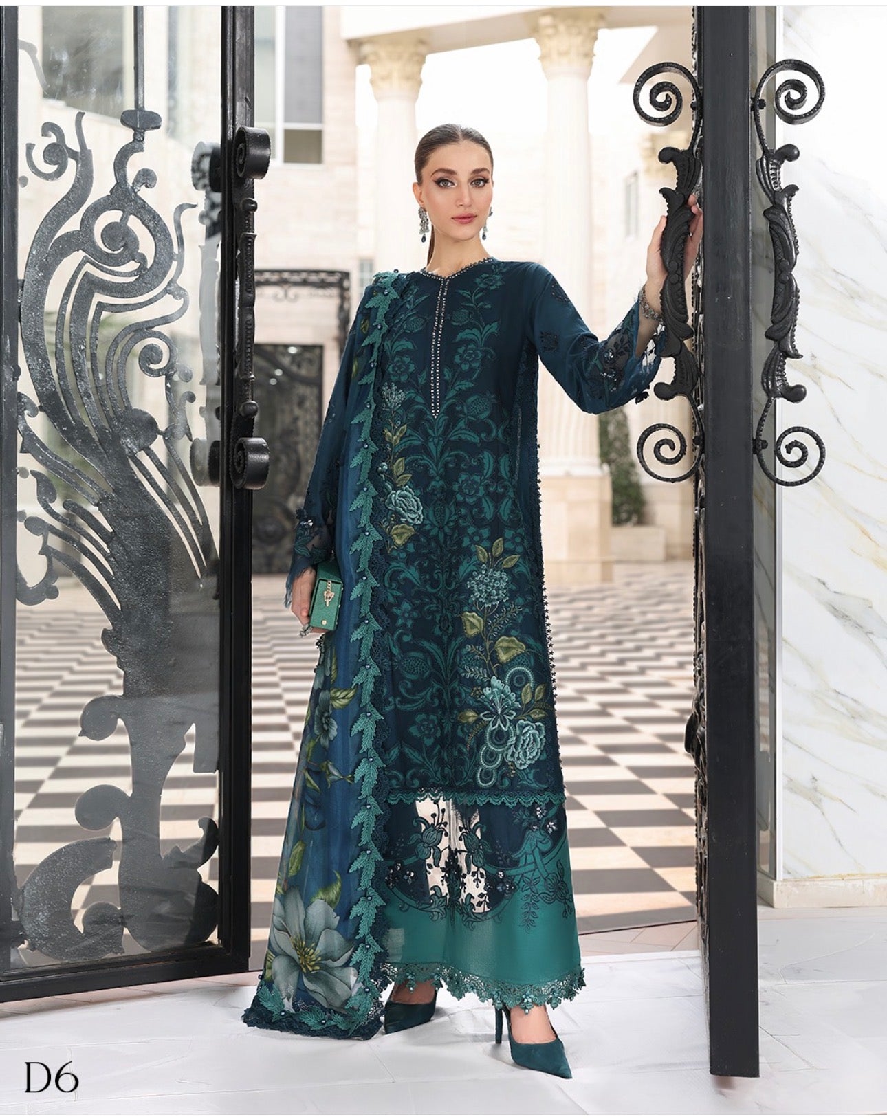 D6 MARIA.B inspired | 3 piece Embroidered stitched suit