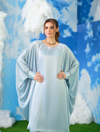Sky Blue Embellished Kaftan Co-Ord Set