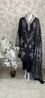 3A-M BASICS by MARIA.B ORIGINAL | 3 piece stitched Lawn suit