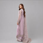 NUREH | 3 piece heavy embroidered soft organza wedding suit