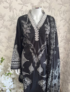 3A-M BASICS by MARIA.B ORIGINAL | 3 piece stitched Lawn suit