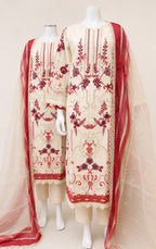 Rose Blossom | 3 piece Luxury Embroidered Lawn Suit
