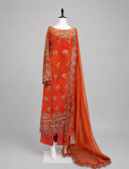MARIGOLD | 3 pieces heavy embroidered silk wedding suit