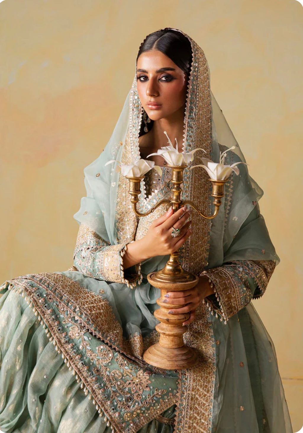 NEHAAL | 3 piece Luxury Embroidered Pakistani Sharara Suit | Festive & Wedding Wear