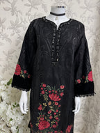 D9 MARIA.B Inspired Black Embroidered 3PC Suit