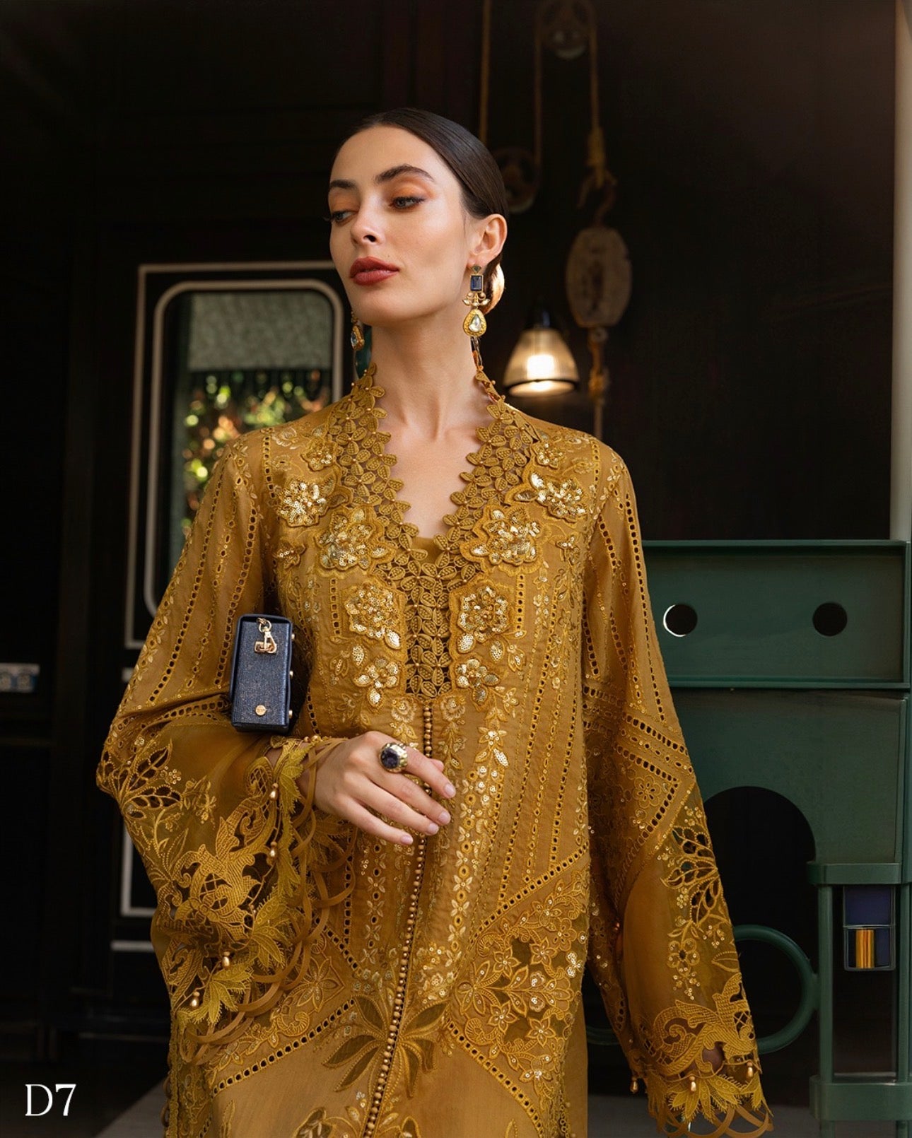 D7 MARIA.B inspired | 3 piece Embroidered stitched suit