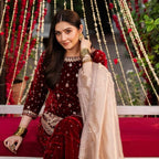 LUHH | 3 piece Embroidered VELVET wedding suit