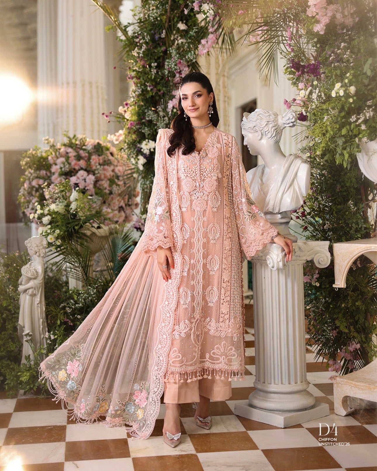 MARIA.B inspired | 3 piece Embroidered Luxury chiffon collection