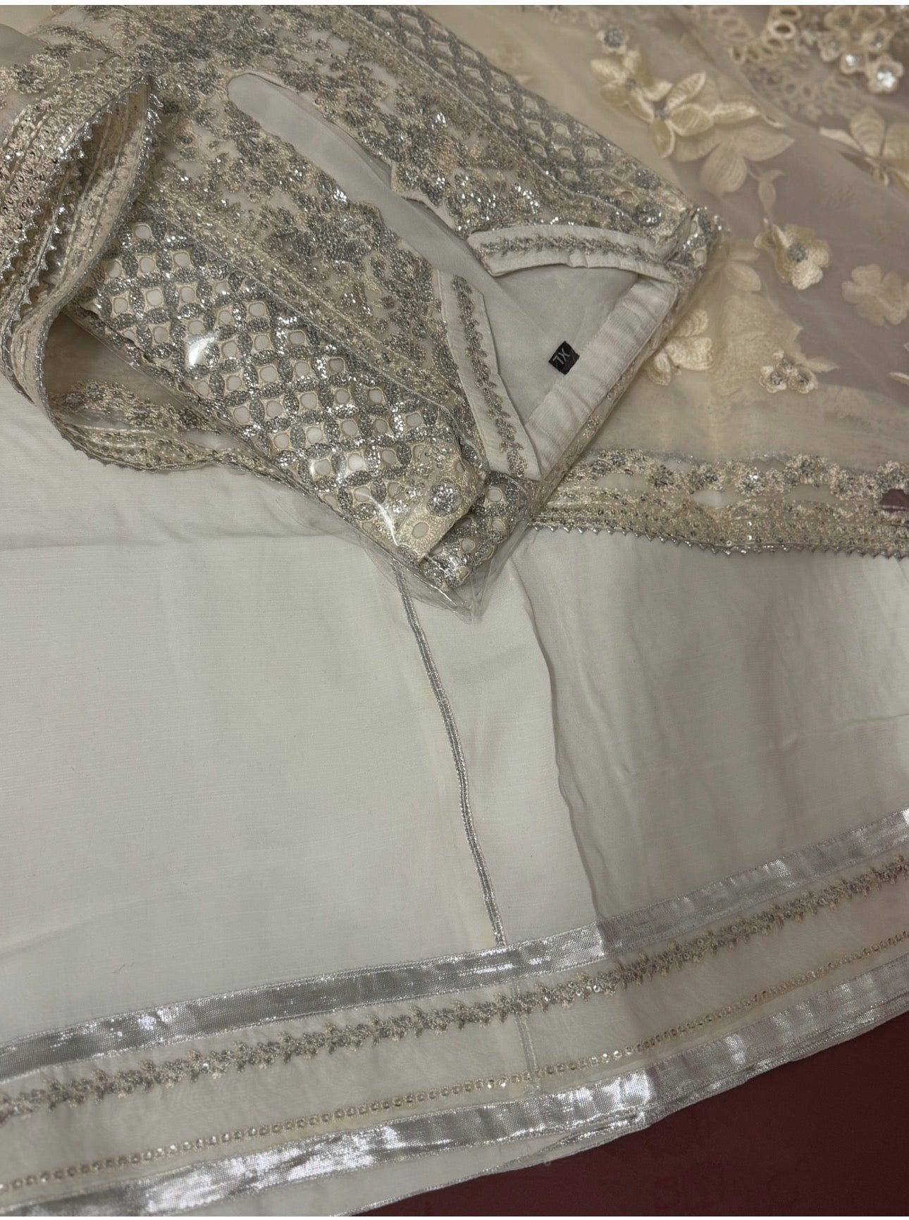 CHANDNI | 3 piece Embroidered soft organza sharara Suit