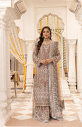 IMROZIAA – 3 pieces Heavy Embroidered Net sharara suit
