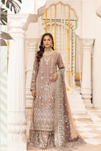 IMROZIAA – 3 pieces Heavy Embroidered Net sharara suit