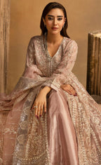 HERITAGE | 3 pieces heavy Embroidered soft organza Maxi dress