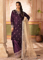 SABAH- 3 pieces Embroidered VELVET suit