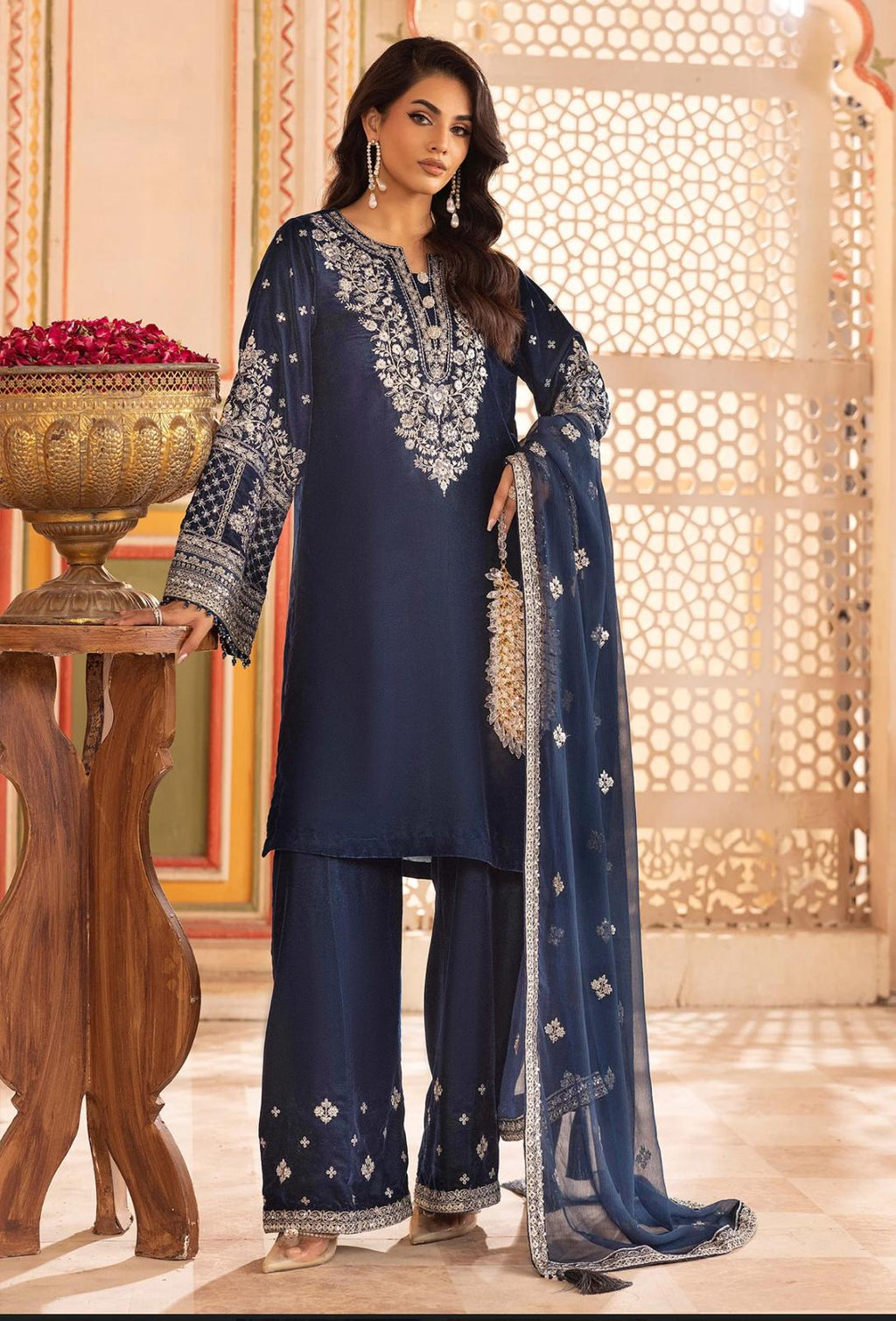NEELAM- 3 pieces Embroidered Velvet Collection