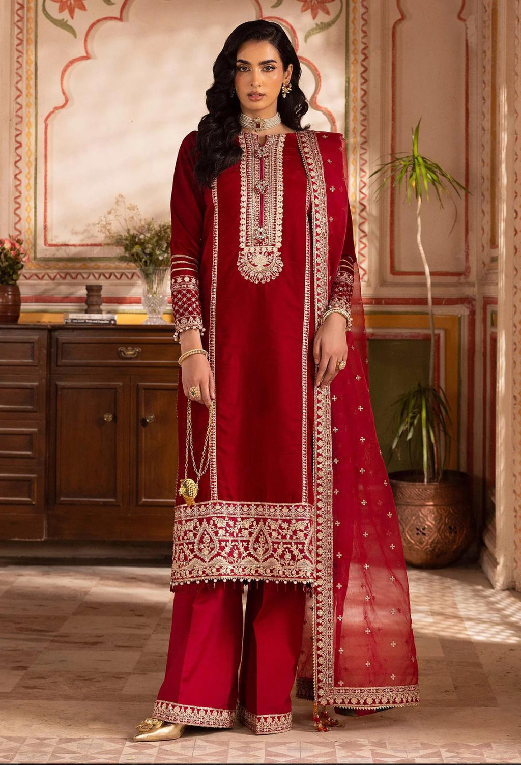 ROSE | 3 pieces Embroidered Velvet Collection