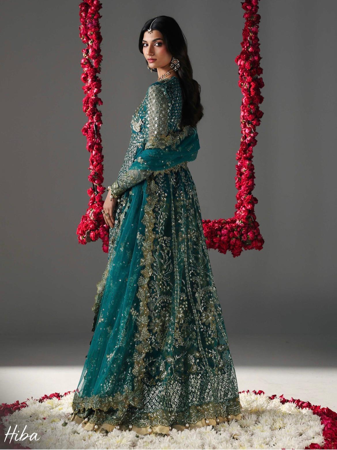 HIBA | 3 piece Luxury Embroidered Maxi wedding Dress