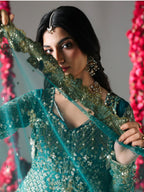 HIBA | 3 piece Luxury Embroidered Maxi wedding Dress
