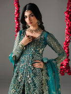 HIBA | 3 piece Luxury Embroidered Maxi wedding Dress