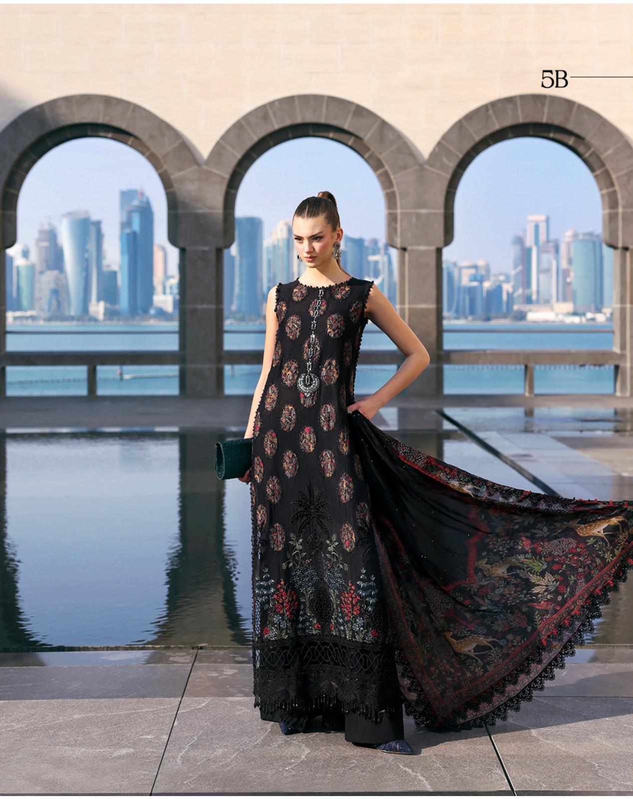 MARIA B LUXE LAWN 5B original- 3 piece stitched suit