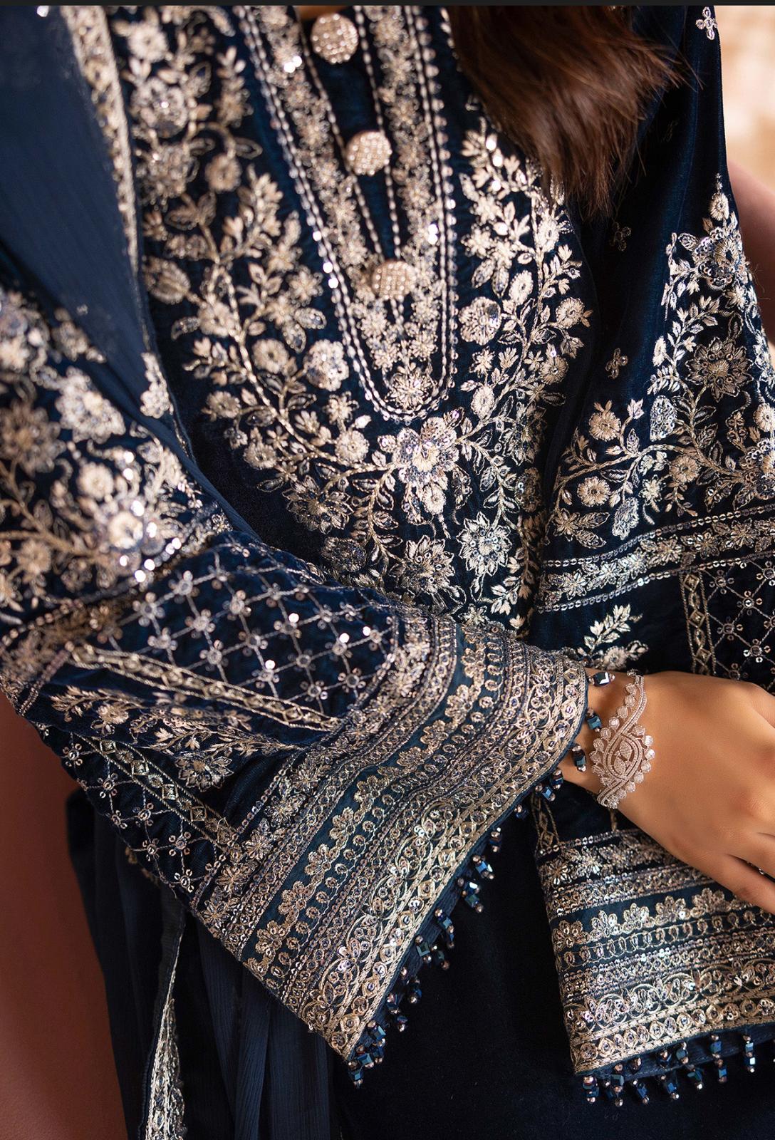 NEELAM- 3 pieces Embroidered Velvet Collection