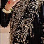 LUXURY HEAVY EMBROIDERED VELVET Shawl…