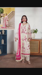 MARIA B LUXE LAWN 9A original- 3 piece stitched suit