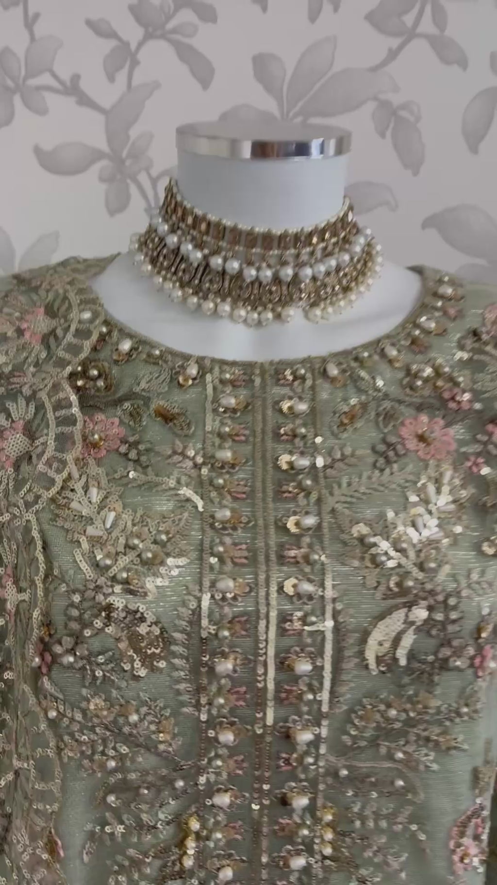 PEARLS | Luxury Hand Embellished Pakistani 3 piece sharara Suit