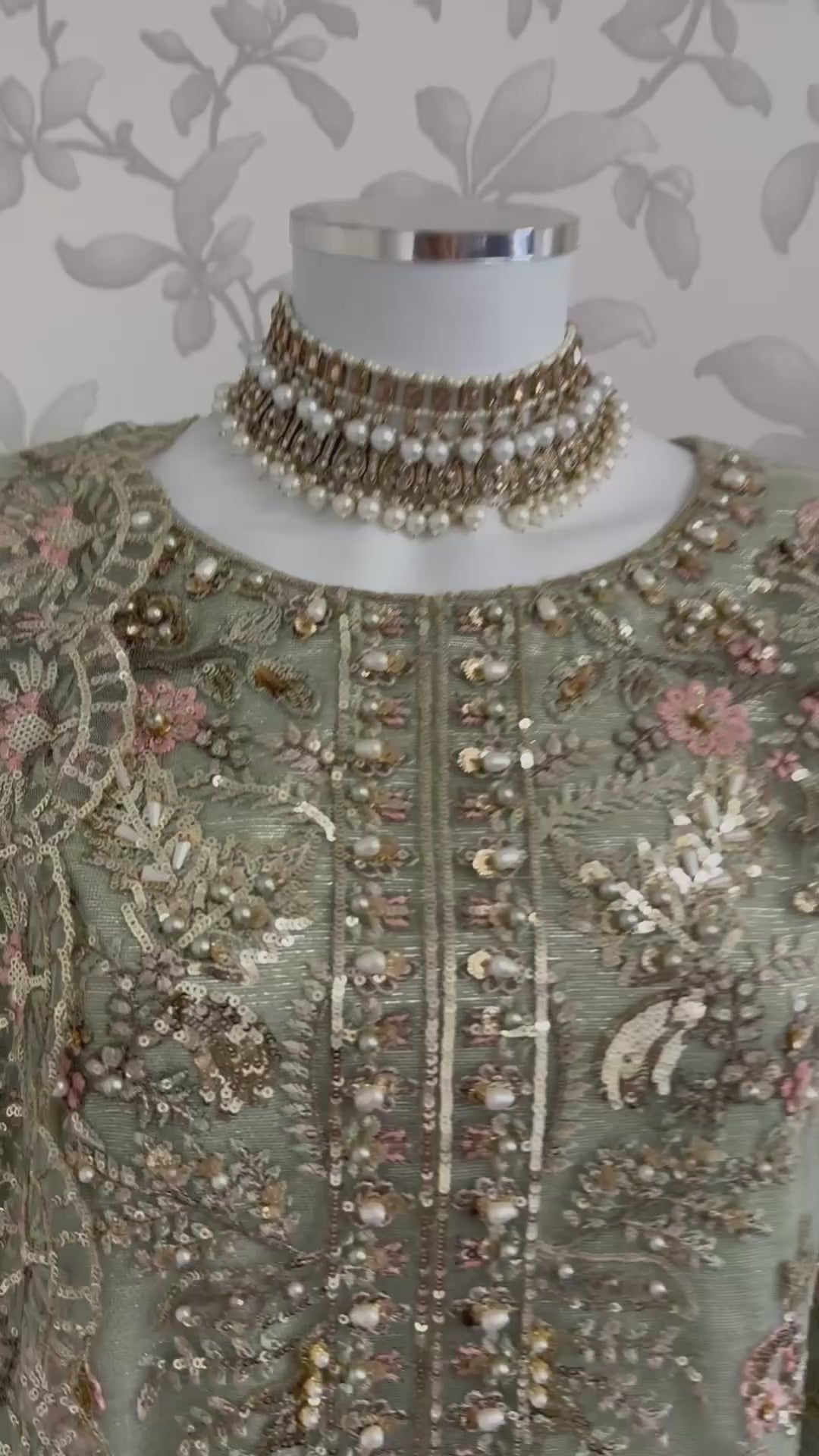 PEARLS | Luxury Hand Embellished Pakistani 3 piece sharara Suit