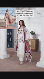 Maria B Luxury Lawn 10A original- 3 piece stitched suit
