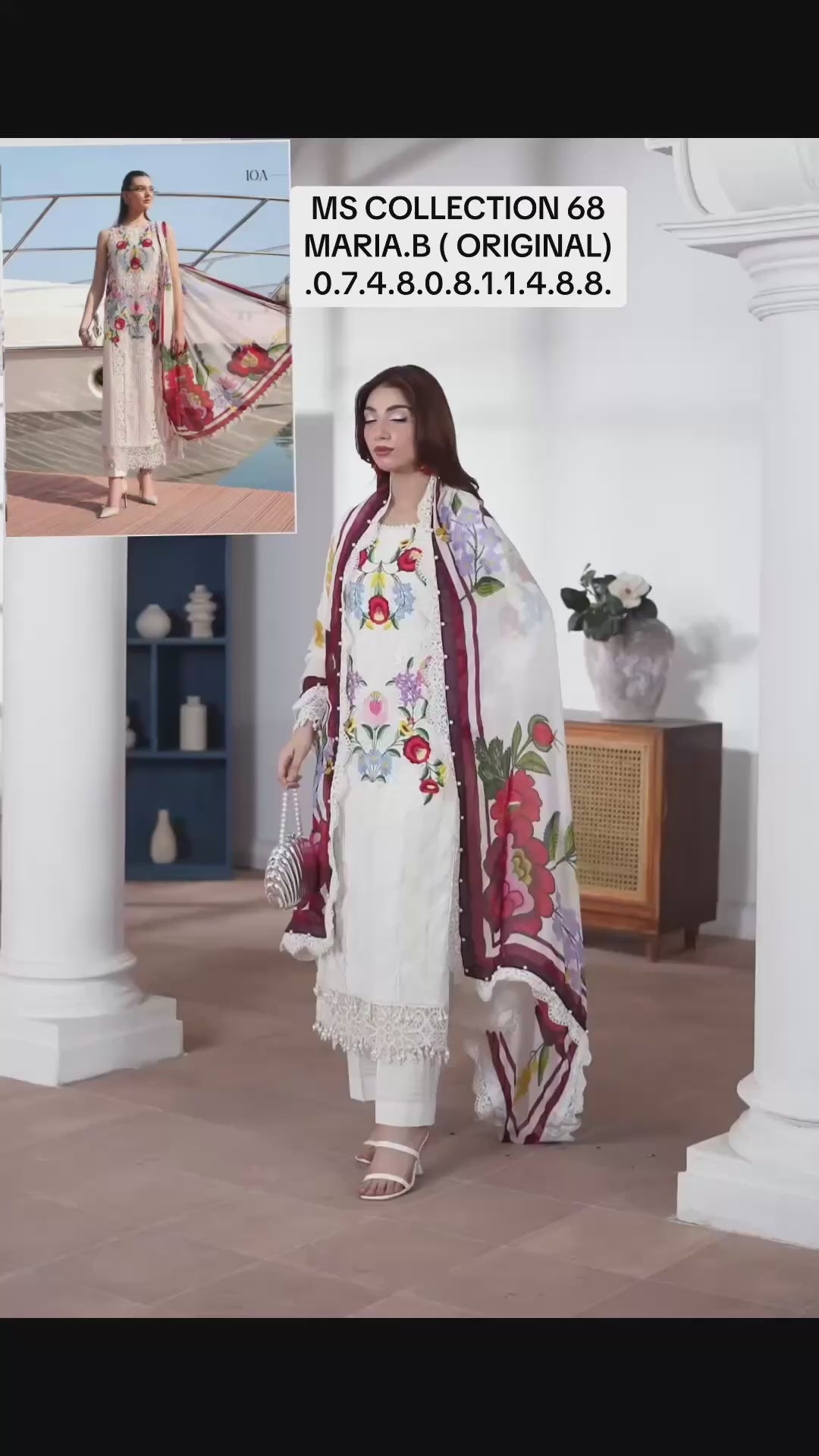 Maria B Luxury Lawn 10A original- 3 piece stitched suit