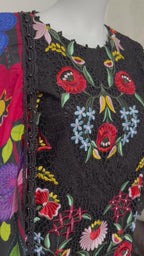 Midnight Bloom | 3 piece Luxury Embroidered Lawn Suit