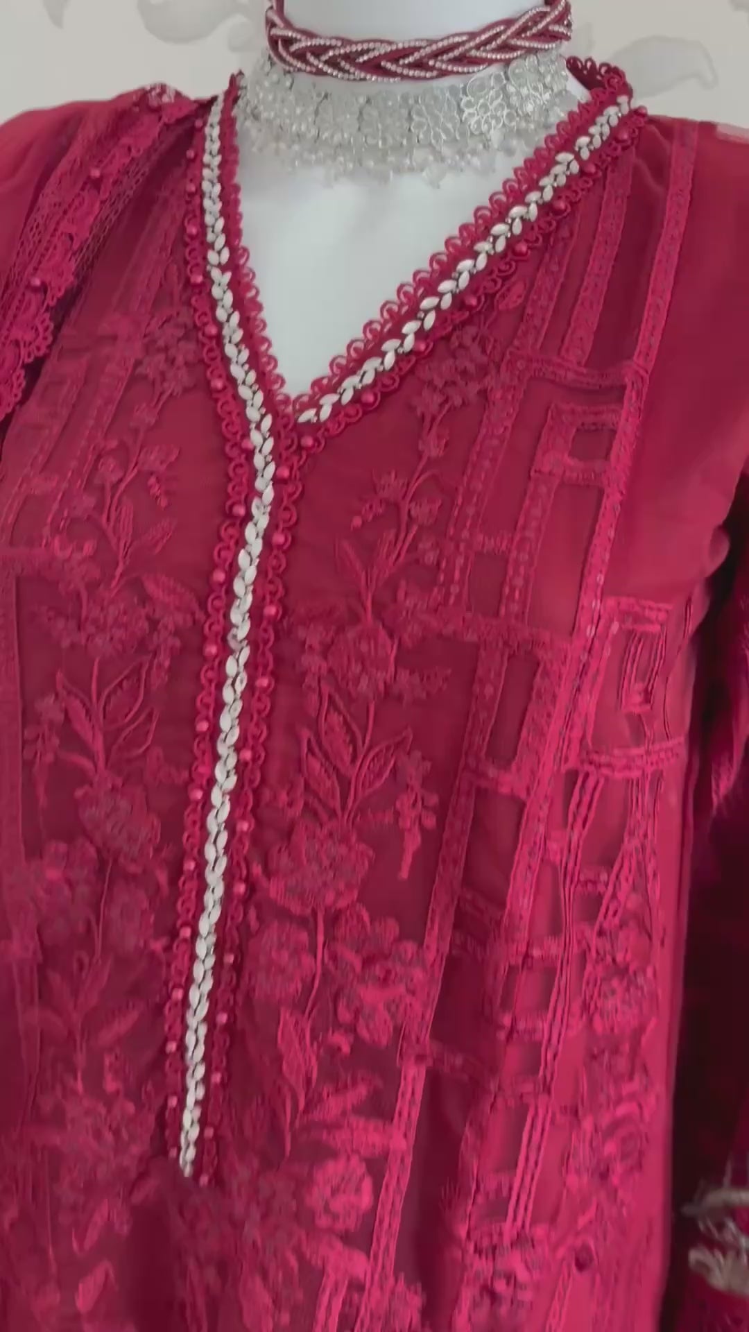 RUBY ROYALE | 3 piece Luxury Embroidered Net pakistani Suit
