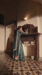 NAZLEEN | 3 piece embroidered Chiffon wedding Suit