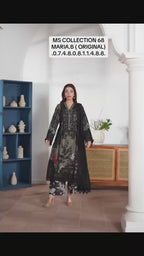 MARIA B LUXE LAWN 7B original- 3 piece stitched suit
