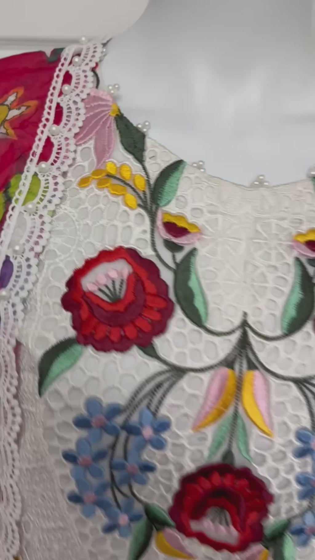 Ivory Bloom | 3 piece Luxury Embroidered Lawn Suit