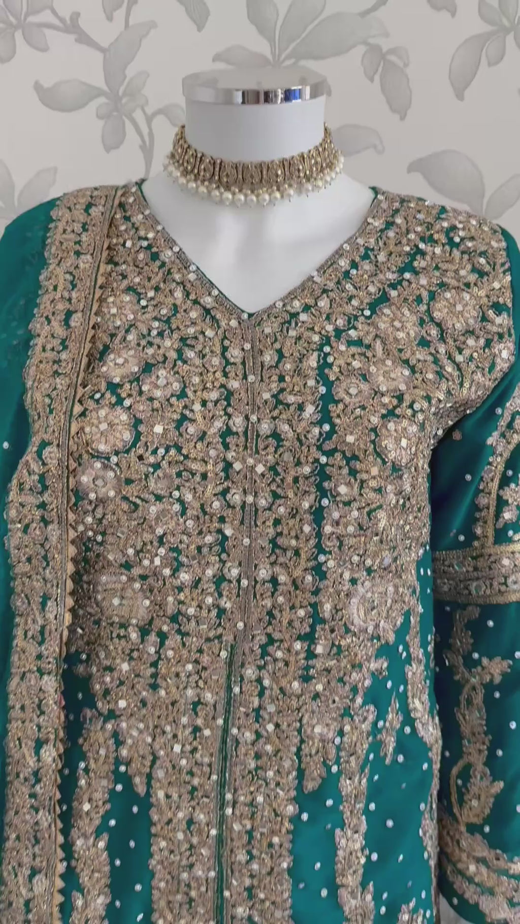 AFREEN | 3 piece Heavy Embroidered Chiffon wedding Suit