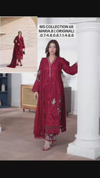 MARIA B LUXE LAWN 7A original -3 piece stitched suit
