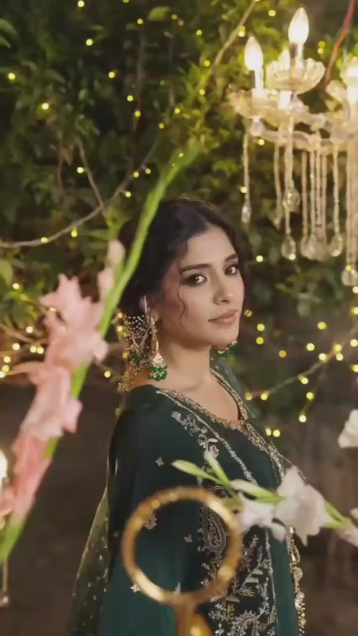 CHAAND RAAT | 3 piece Embroidered Raw Silk suit