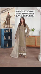 Maria B Luxury Lawn 2A original- 3 piece stitched suit