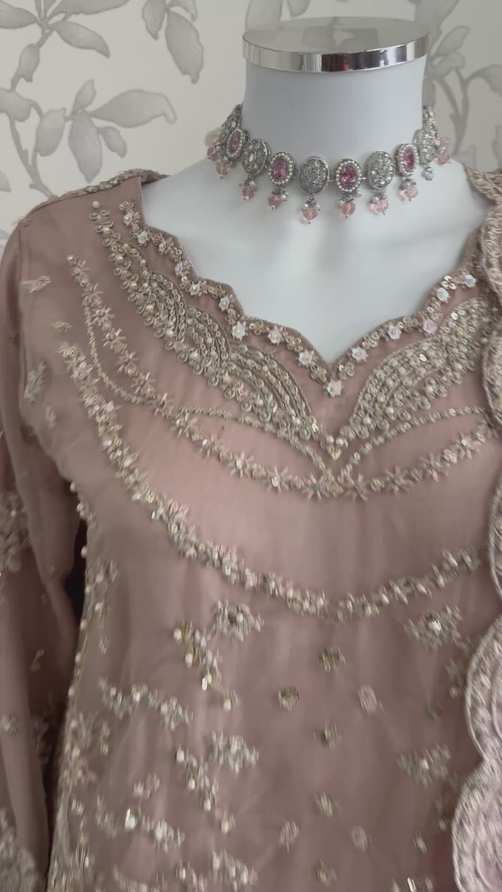 SERENE | 3 piece heavy Embroidered soft organza Sharara wedding stitched Suit
