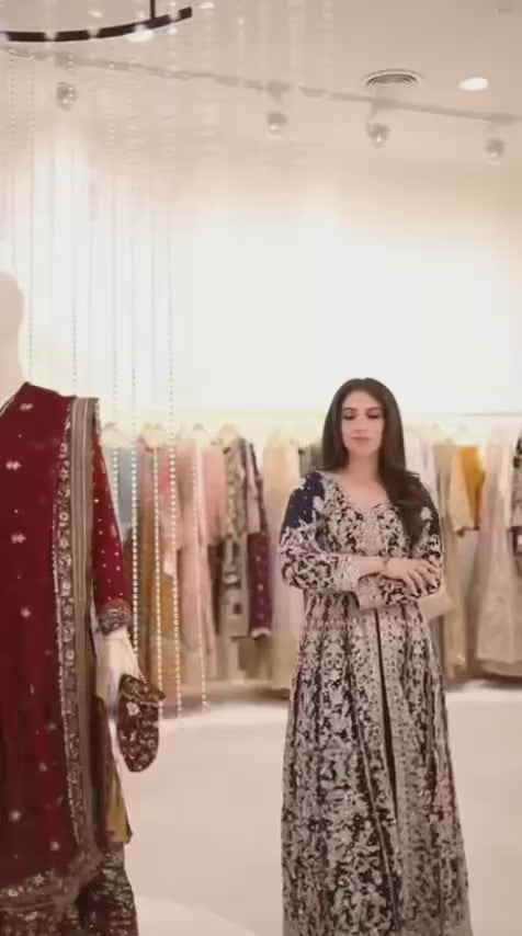 KAMKHAAB | 3 piece Maroon & Gold Embroidered chiffon Bridal Farshi Gharara Set