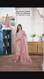 MARIA B LUXE LAWN 4B original- 3 piece stitched suit