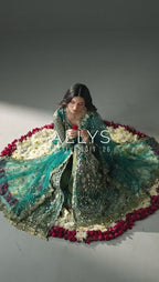 HIBA | 3 piece Luxury Embroidered Maxi wedding Dress