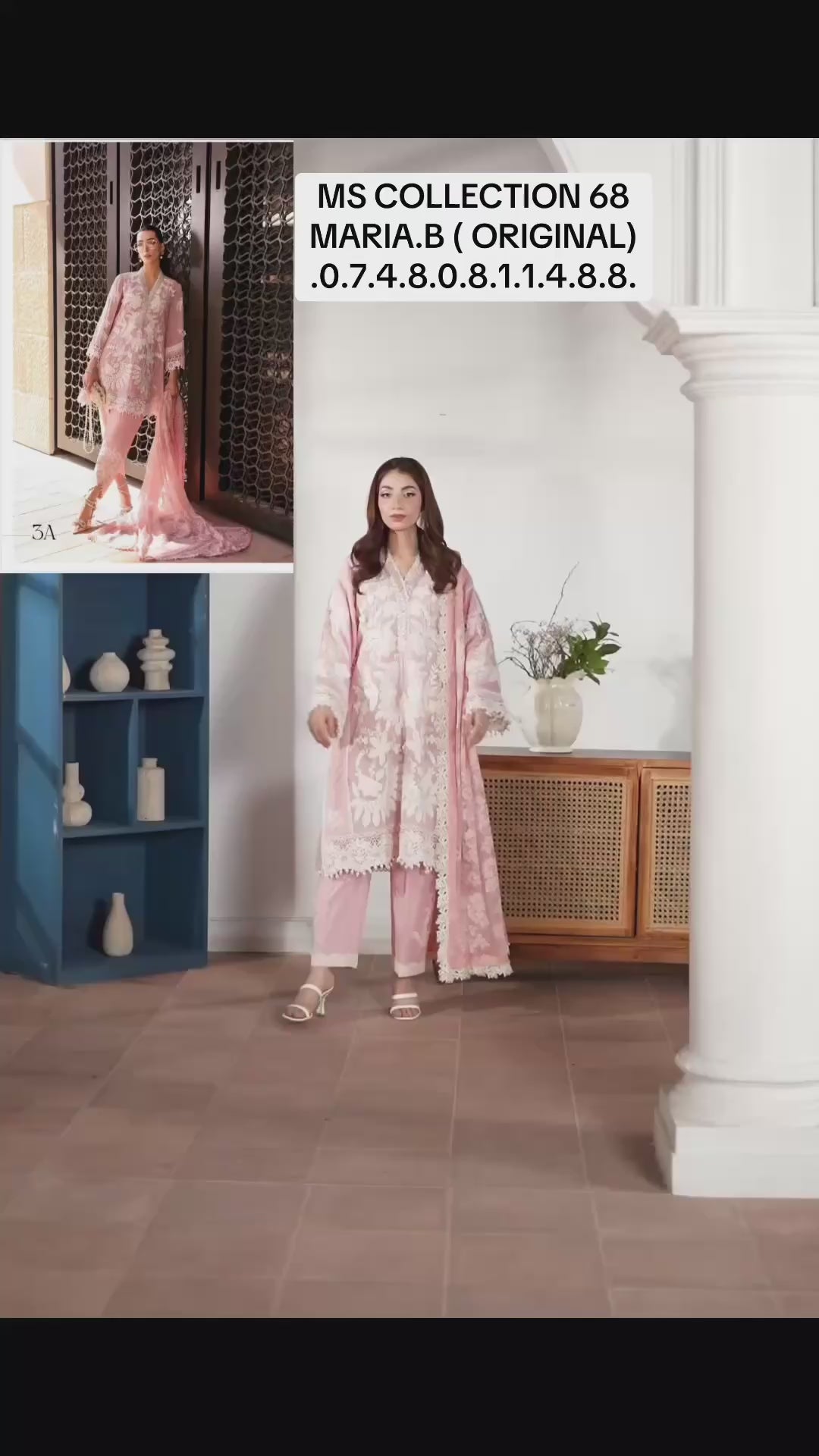MARIA B LUXE LAWN 3A original- 3 piece stitched suit